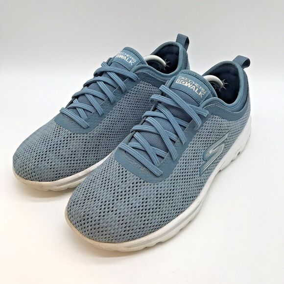 Skechers Go Walk GoGa Mat Slip On Shoes Women's 9 Blue Stretch Low Top Sneakers - Picture 3 of 13